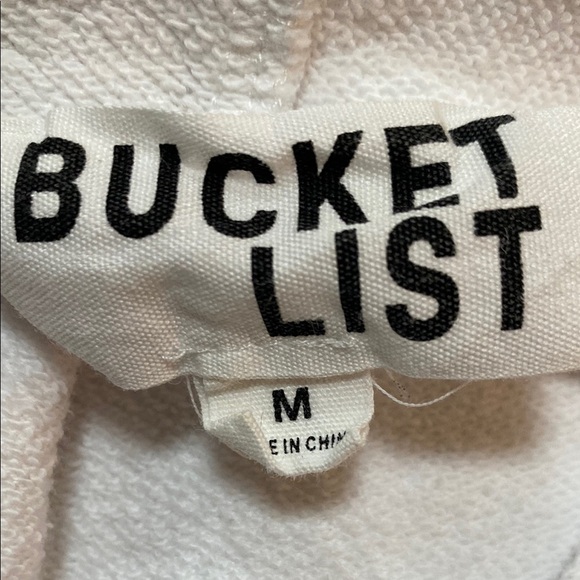 BUCKETLIST Sweatshirt Quarter Snap Ribbed Detail Front Pocket White Size Medium - Picture 2 of 11
